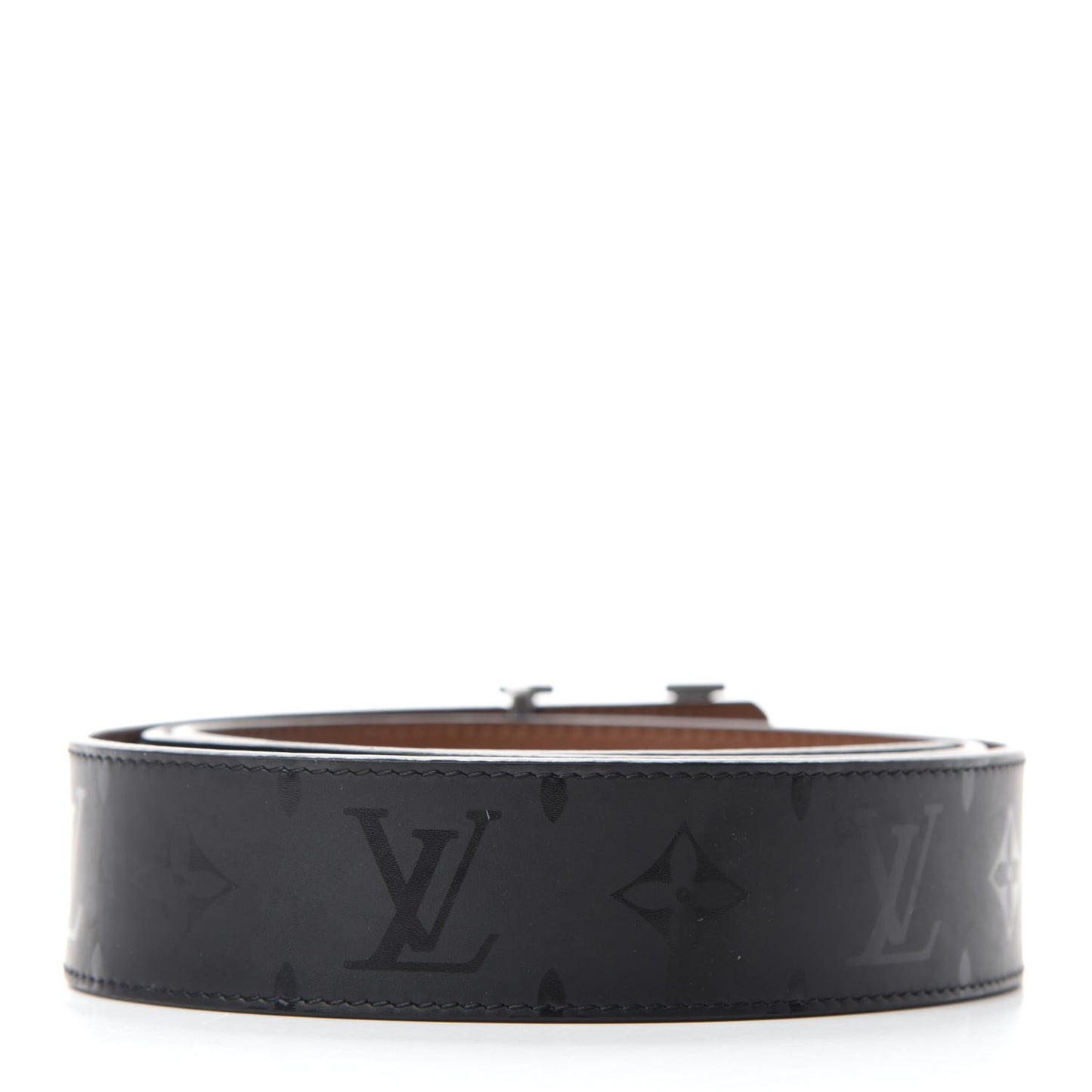 Monogram Illusion 40mm LV Initiales Reversible Belt 110 44 Black