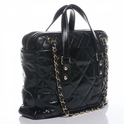 Chanel Glazed Calfskin Portobello Tote Black 3 of 8