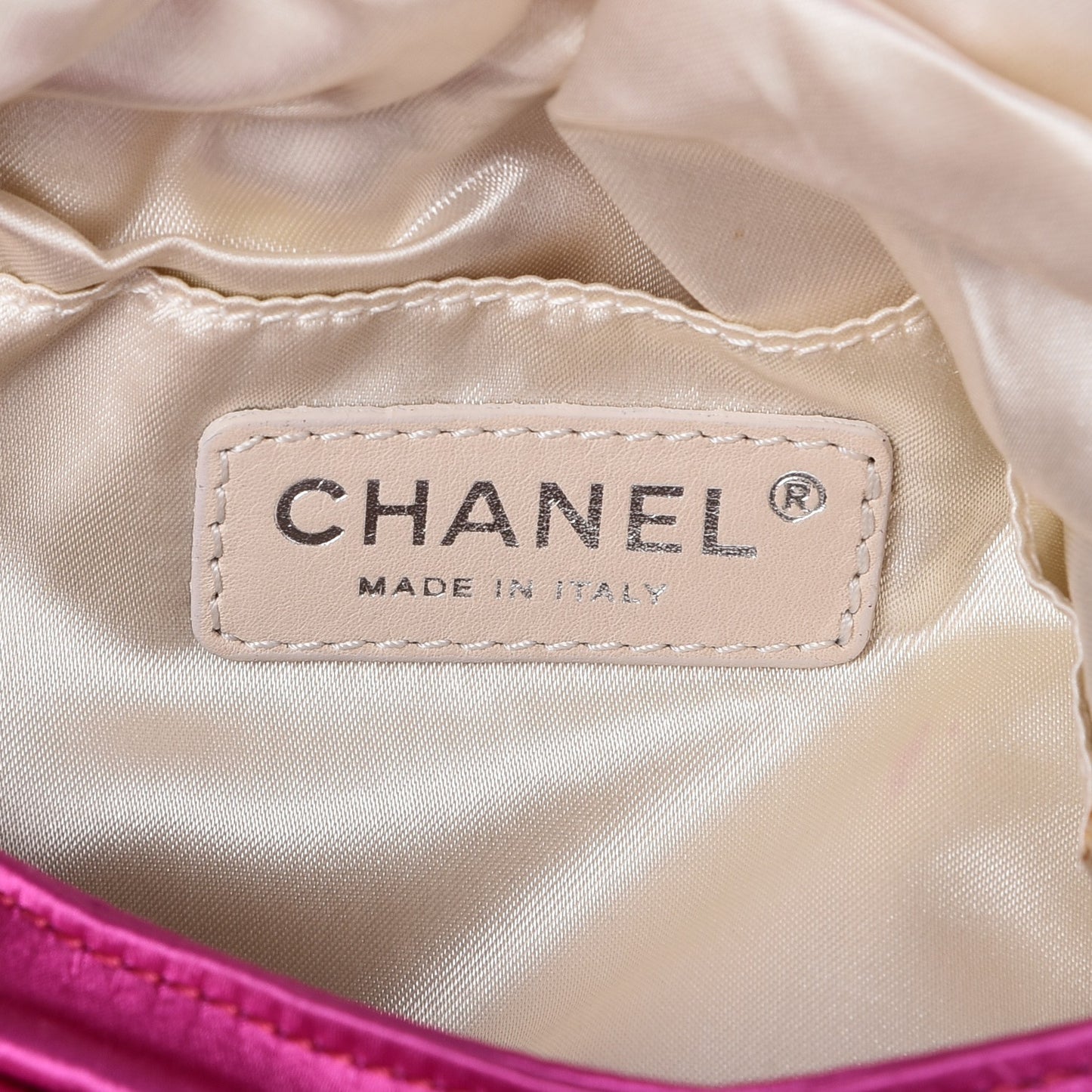 Satin Quilted Flap Clutch Fuchsia