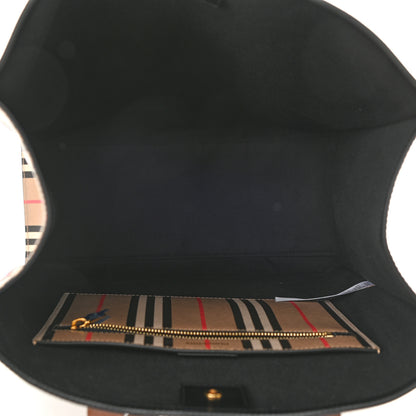 Burberry E-Canvas Stripe Book Tote Archive Beige 5 of 9