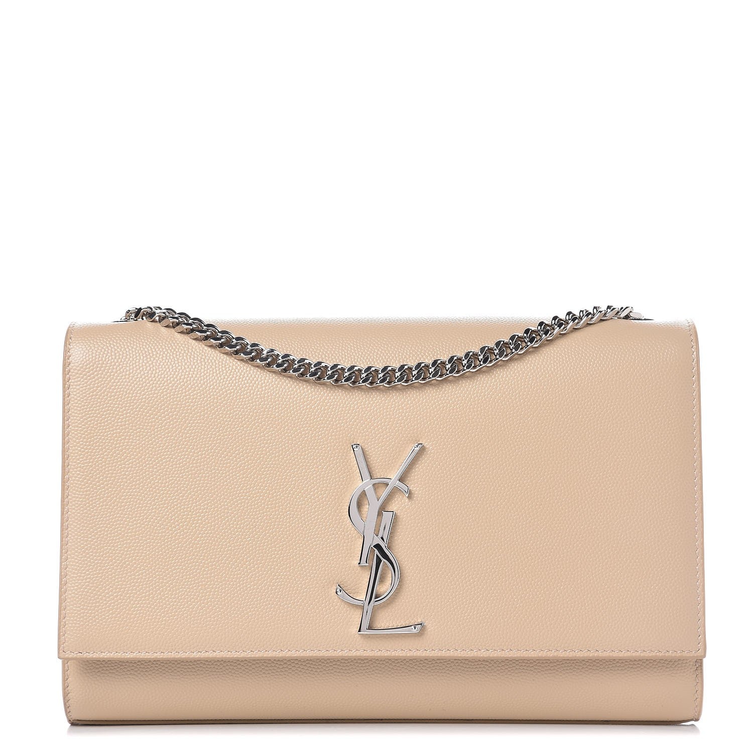 Saint Laurent Grain De Poudre Medium Monogram Kate Satchel Nude Powder 1 of 7