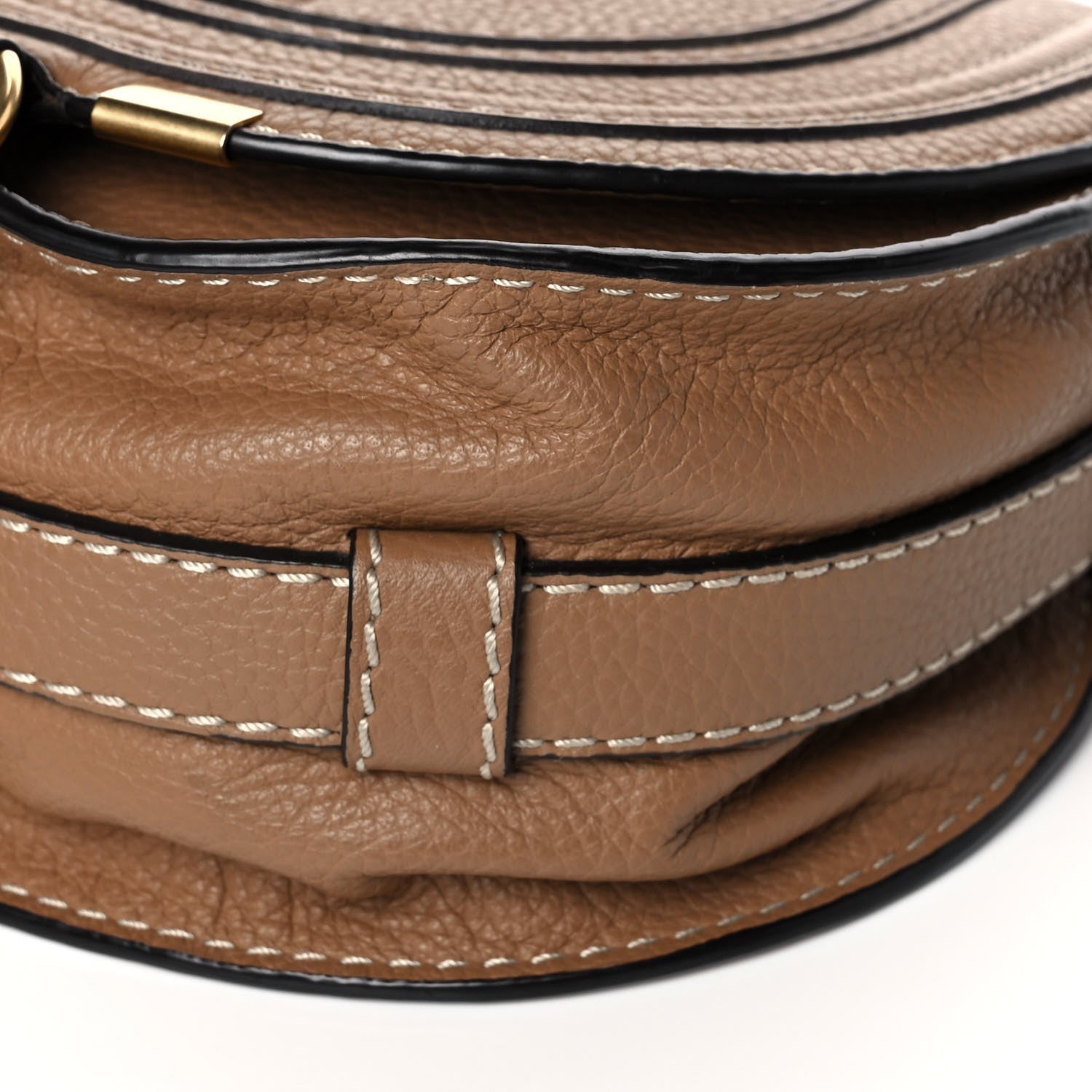 Chloe Calfskin Mini Marcie Round Crossbody Bag Nut 11 of 15