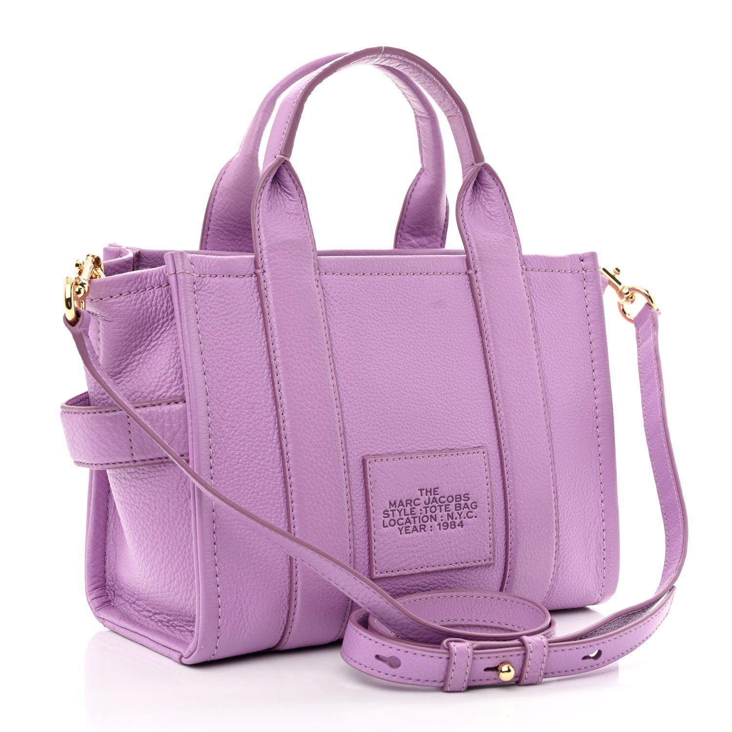 Marc Jacobs Grained Calfskin Small The Tote Bag Regal Orchid 3 of 10