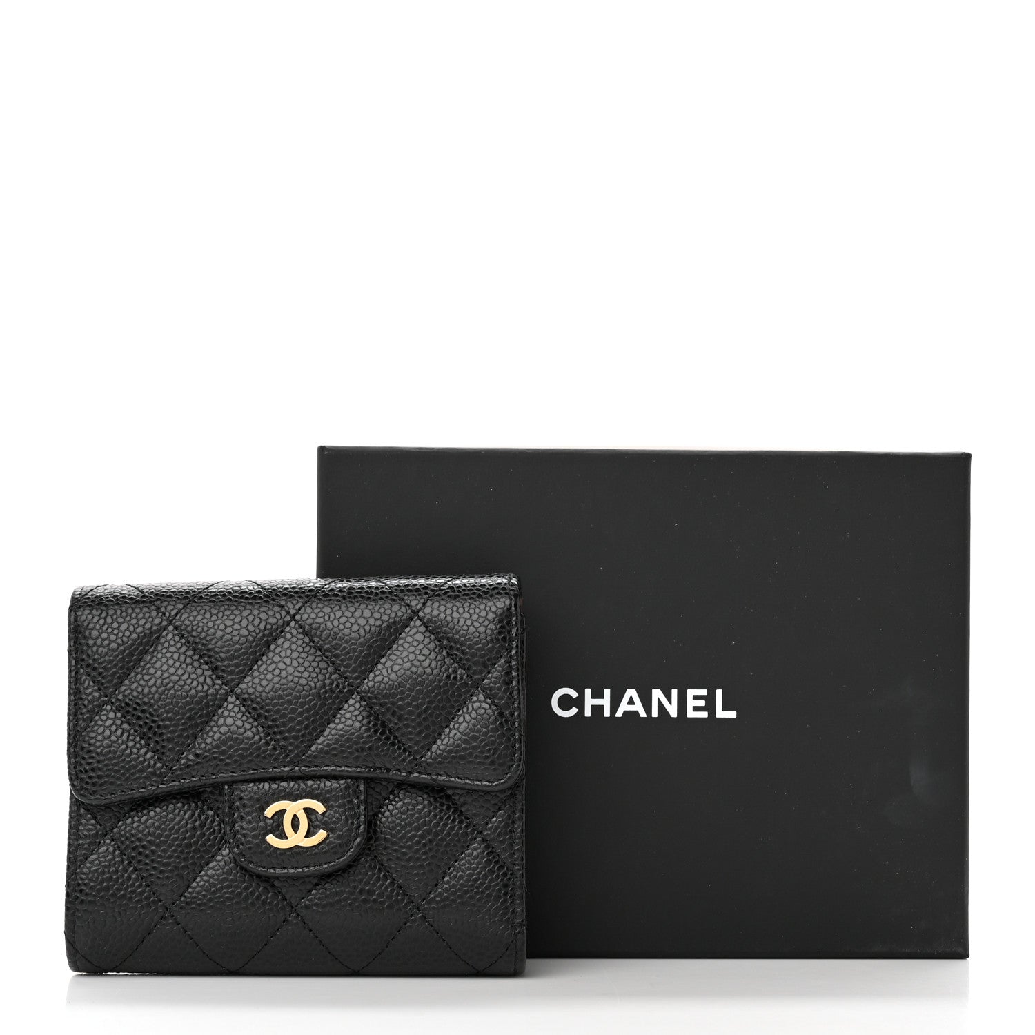 Chanel Caviar Quilted Compact Flap Wallet Black 12 of 12