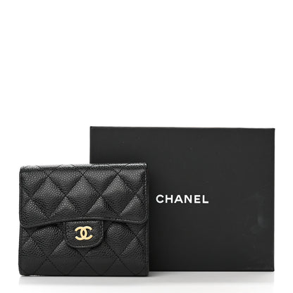 Chanel Caviar Quilted Compact Flap Wallet Black 12 of 12