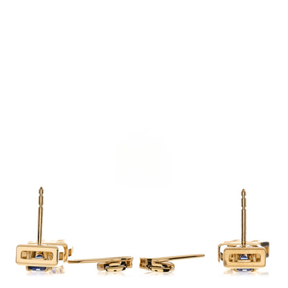 Tiffany 18K Yellow Gold Tanzanite Jewel Box Drop Earrings 3 of 5