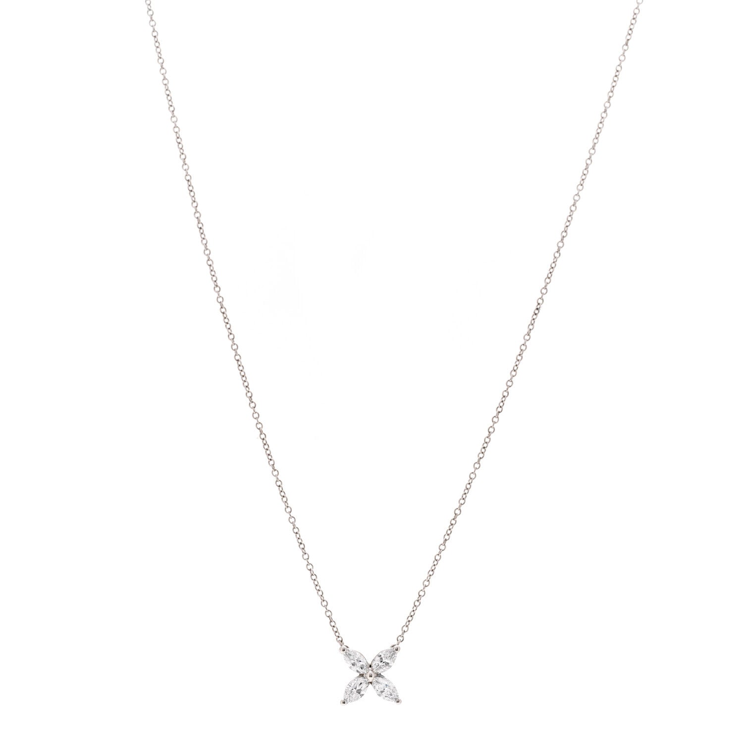 Tiffany Platinum Diamond Small Victoria Necklace 1 of 5