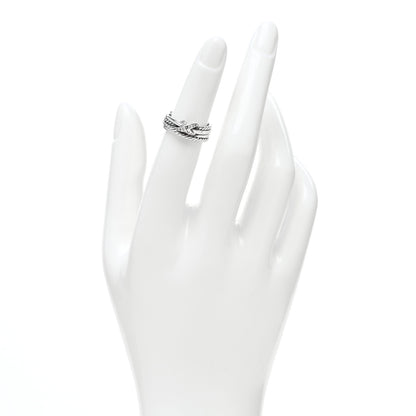 David Yurman Sterling Silver Diamond X Crossover Ring 47 4 2 of 4