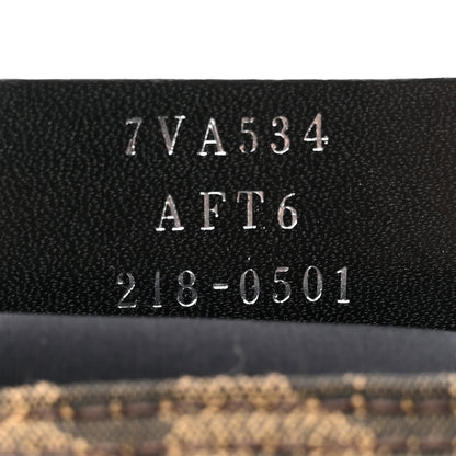 Fendi X SARAH COLEMAN Fabric Jacquard Vitello Grace FF Vertigo Woven Lanyard Large Baguette Tobacco Moro Black 7 of 11
