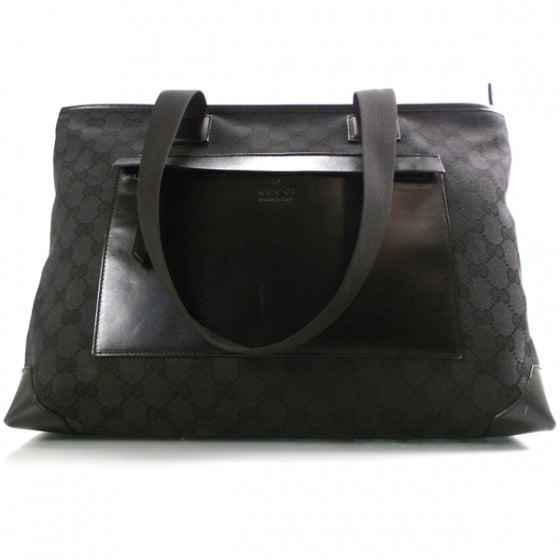 Monogram Canvas Tote Black