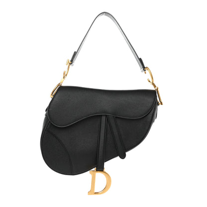Christian Dior Grained Calfskin Saddle Bag Black 1 of 13