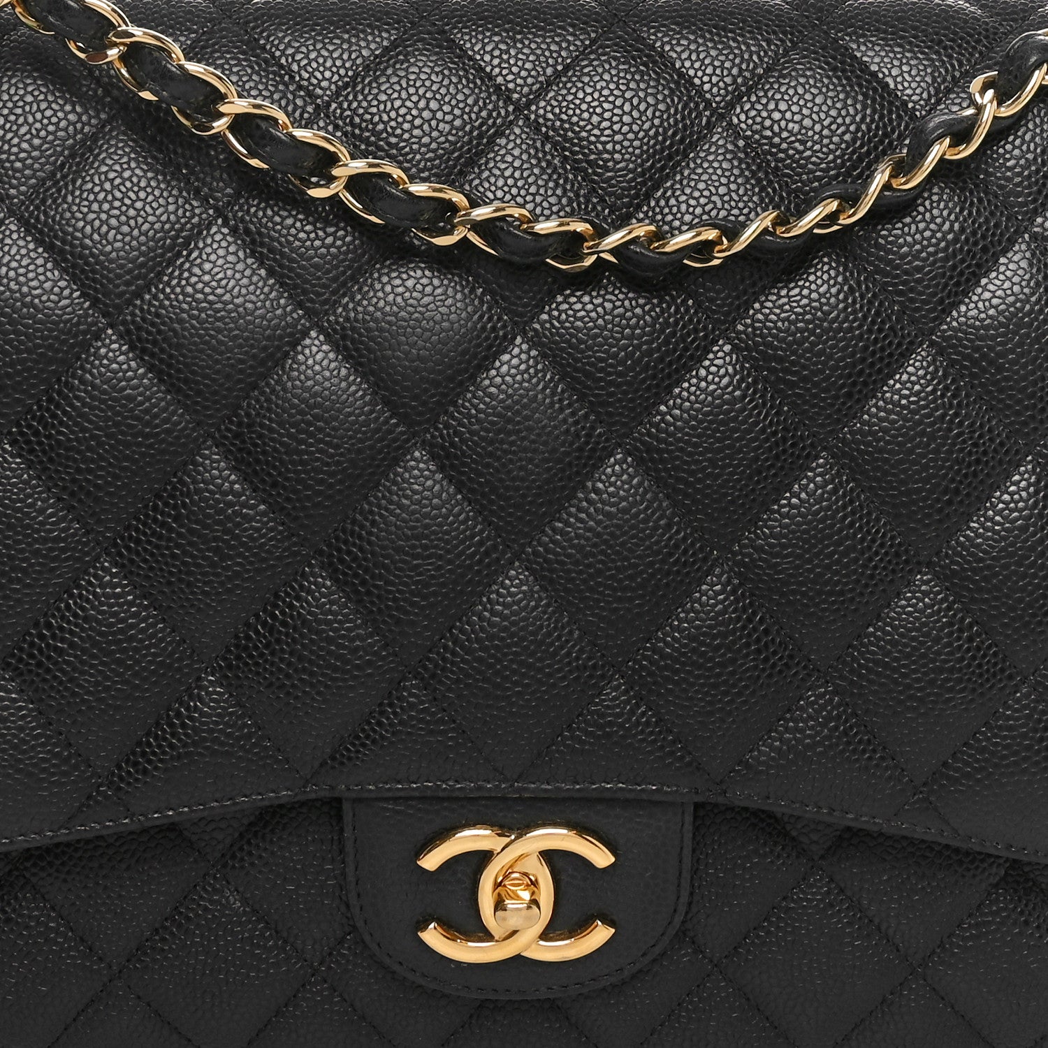 Chanel Caviar Quilted Maxi Double Flap Black 8 of 10