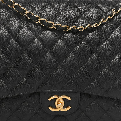 Chanel Caviar Quilted Maxi Double Flap Black 8 of 10