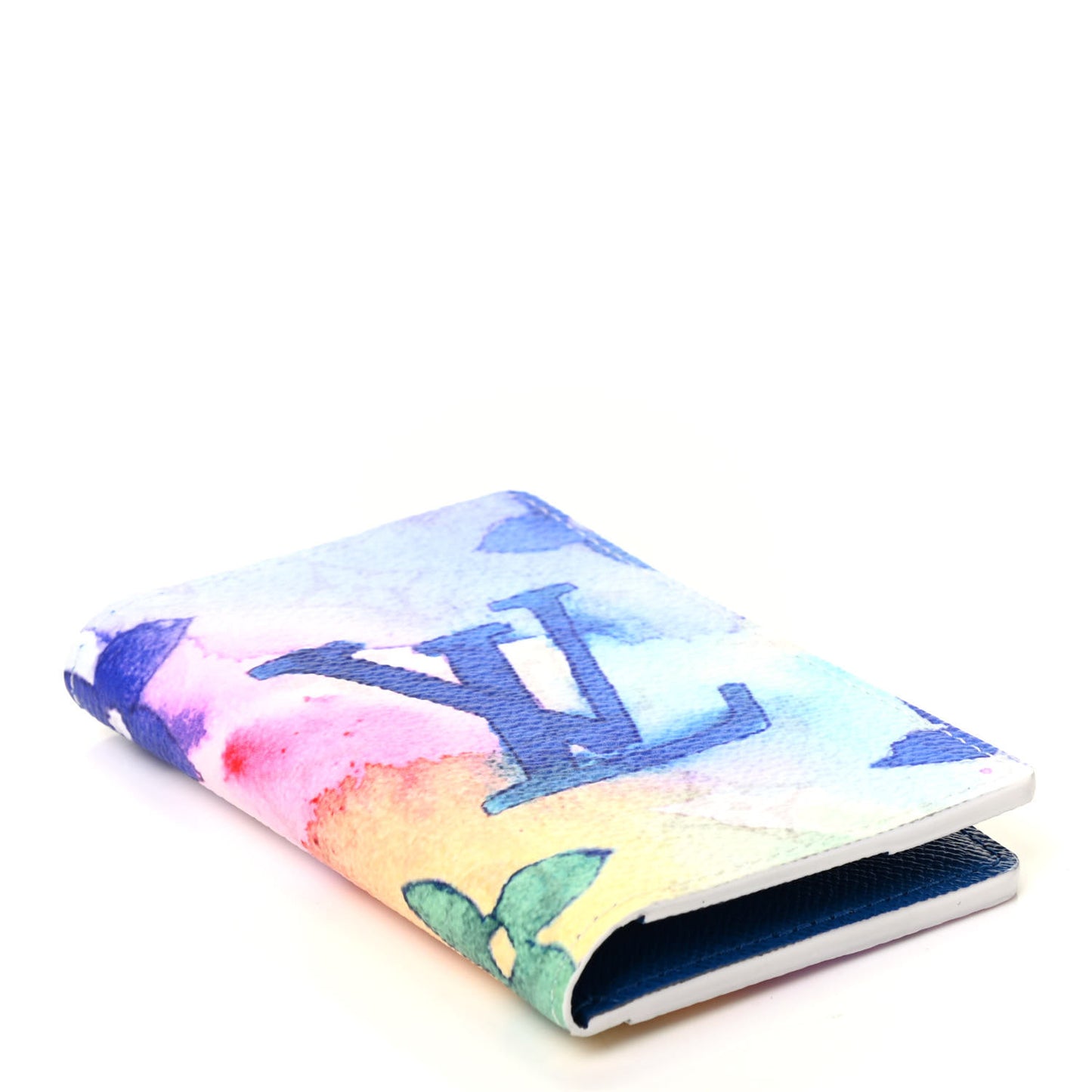 Monogram Watercolor Pocket Organizer NM Multicolor