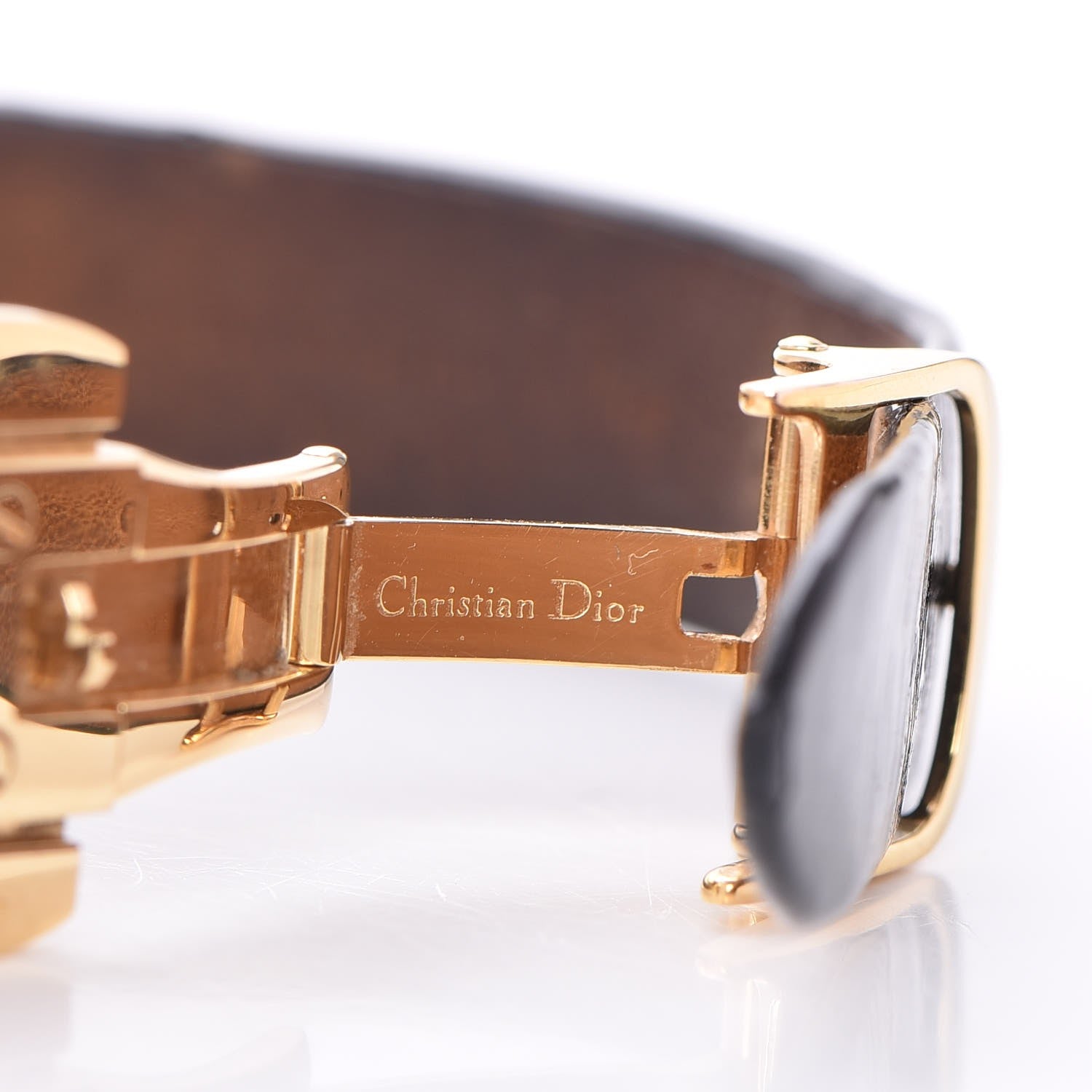 Christian Dior Patent Watch Black Gold 6 of 9