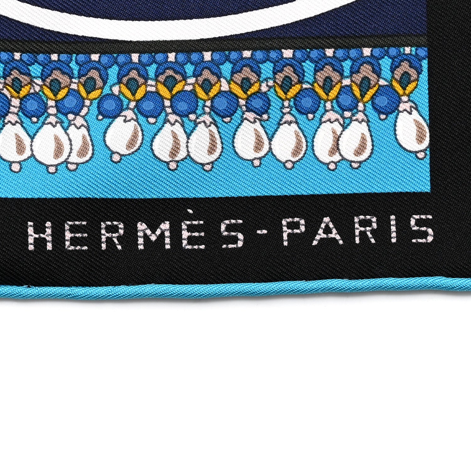 Hermes Silk Coupe De Gala Pocket Square Marine Naturel Ciel 2 of 7