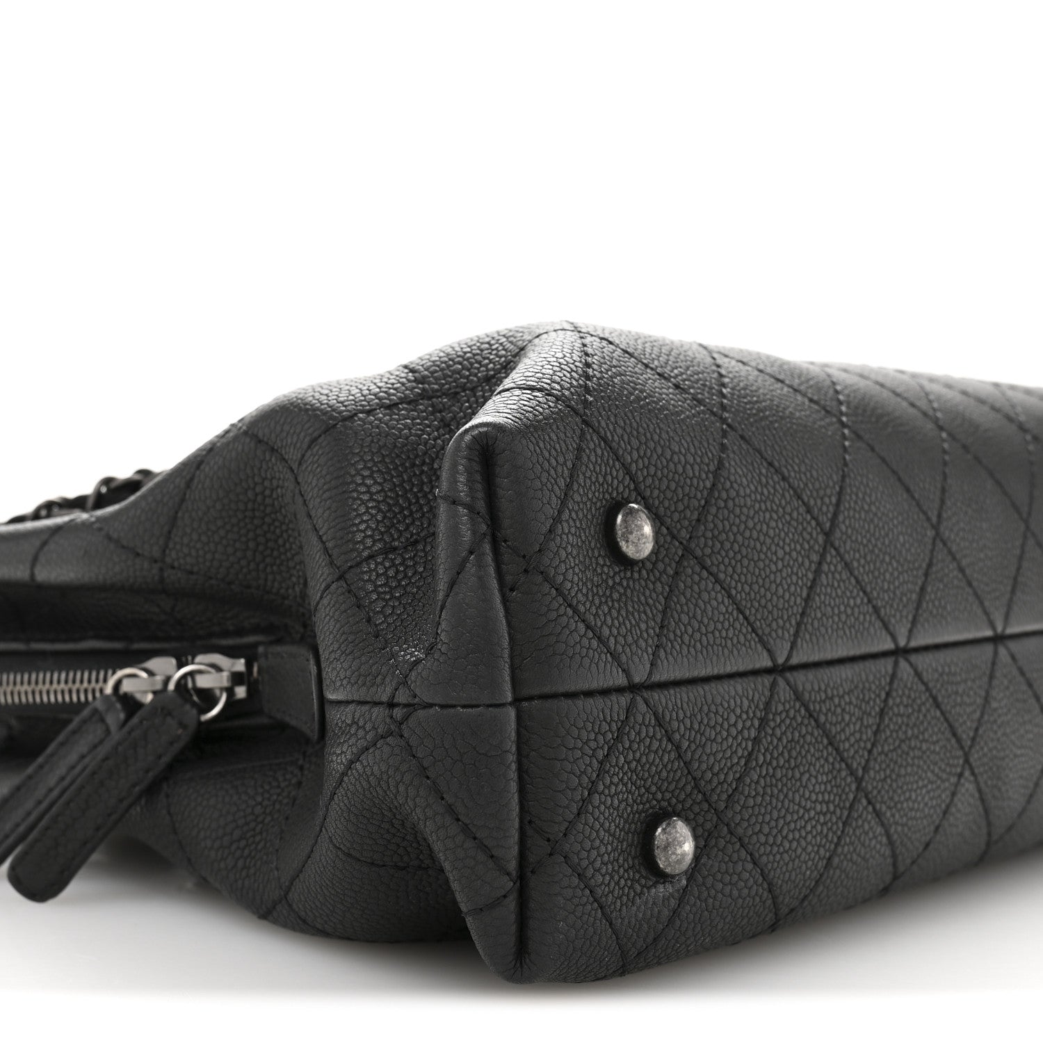 Chanel Grained Vegetal Calfskin Small Urban Shopping Tote Black 9 of 15