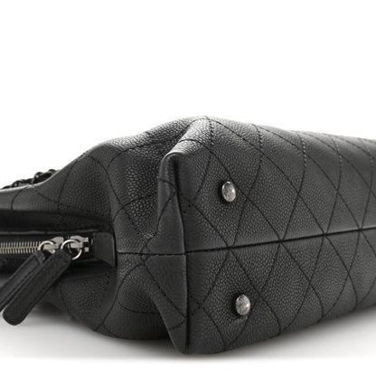 Chanel Grained Vegetal Calfskin Small Urban Shopping Tote Black 9 of 15