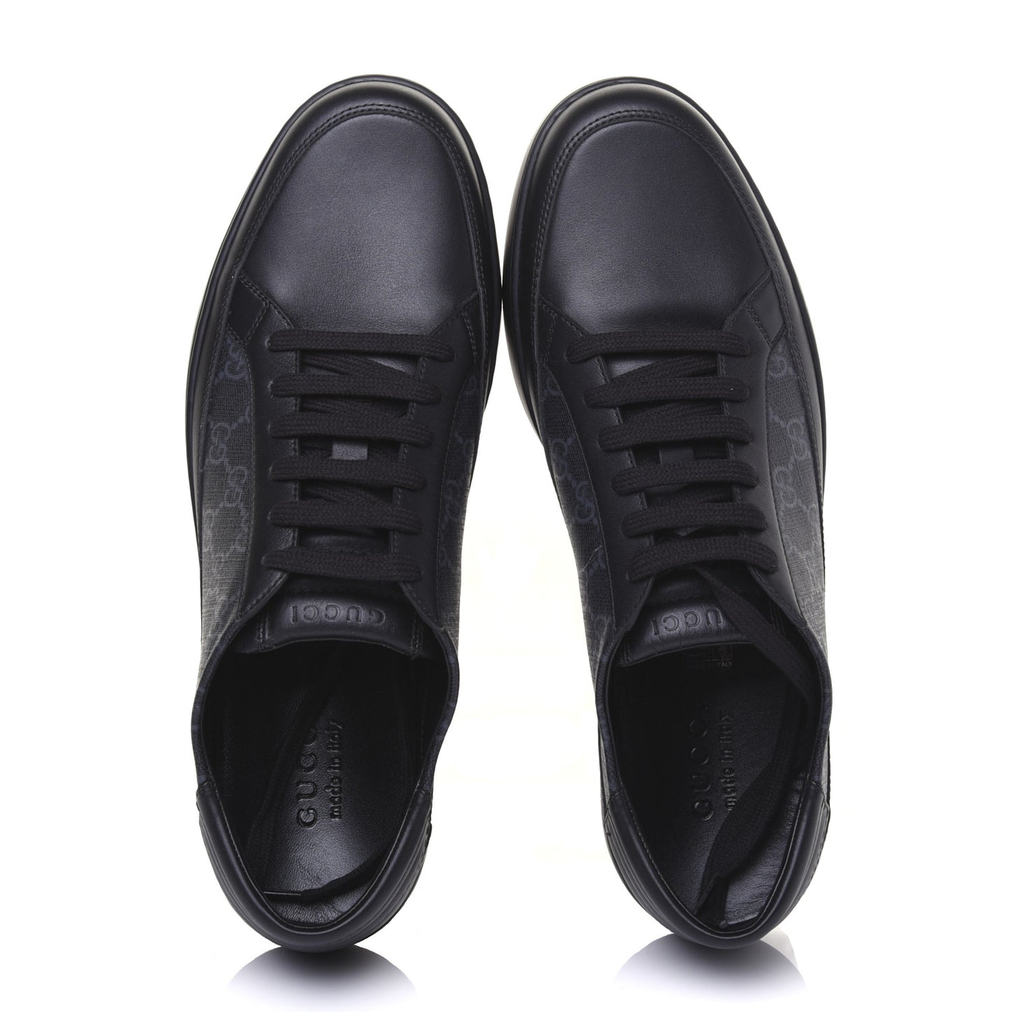 GG Supreme Monogram Mens Low Top Sneakers 11 Black