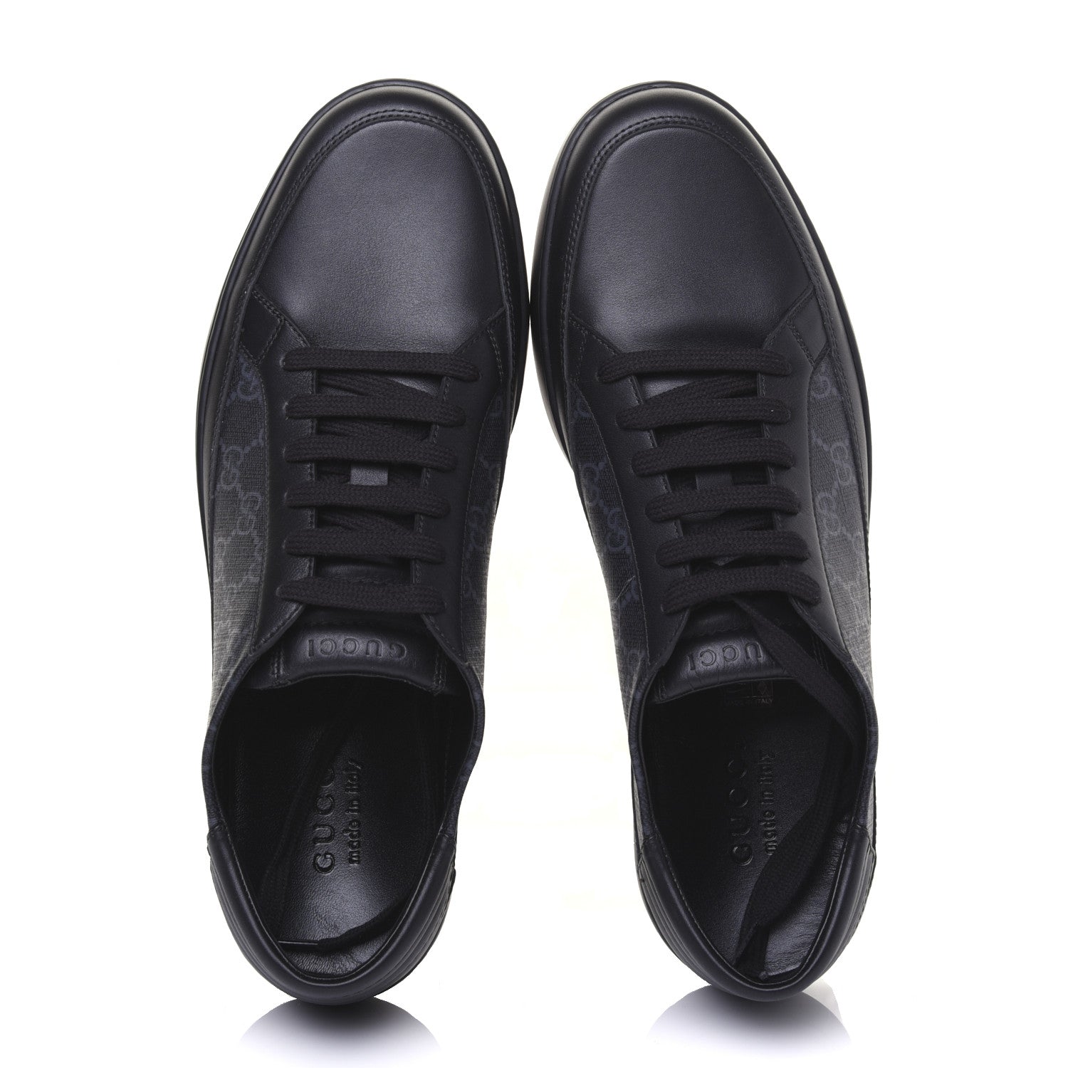 Gucci GG Supreme Monogram Mens Low Top Sneakers 11 Black 5 of 12