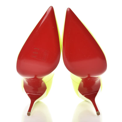 Christian Louboutin Matte Calfskin Jazz Calf Fluo So Kate 120 Pumps 38 Jaune White 5 of 11