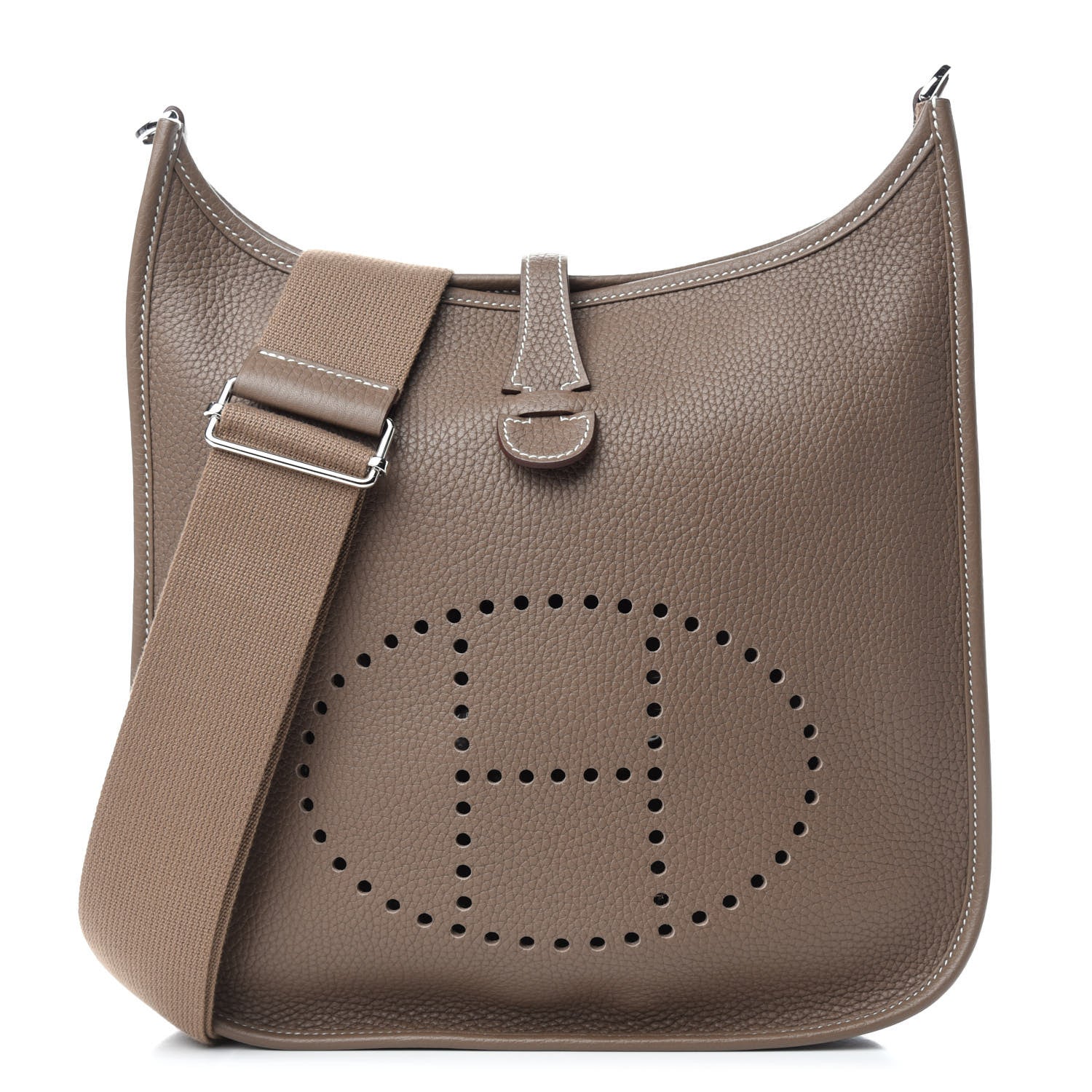 Hermes Taurillon Clemence Evelyne III PM Etoupe 1 of 11