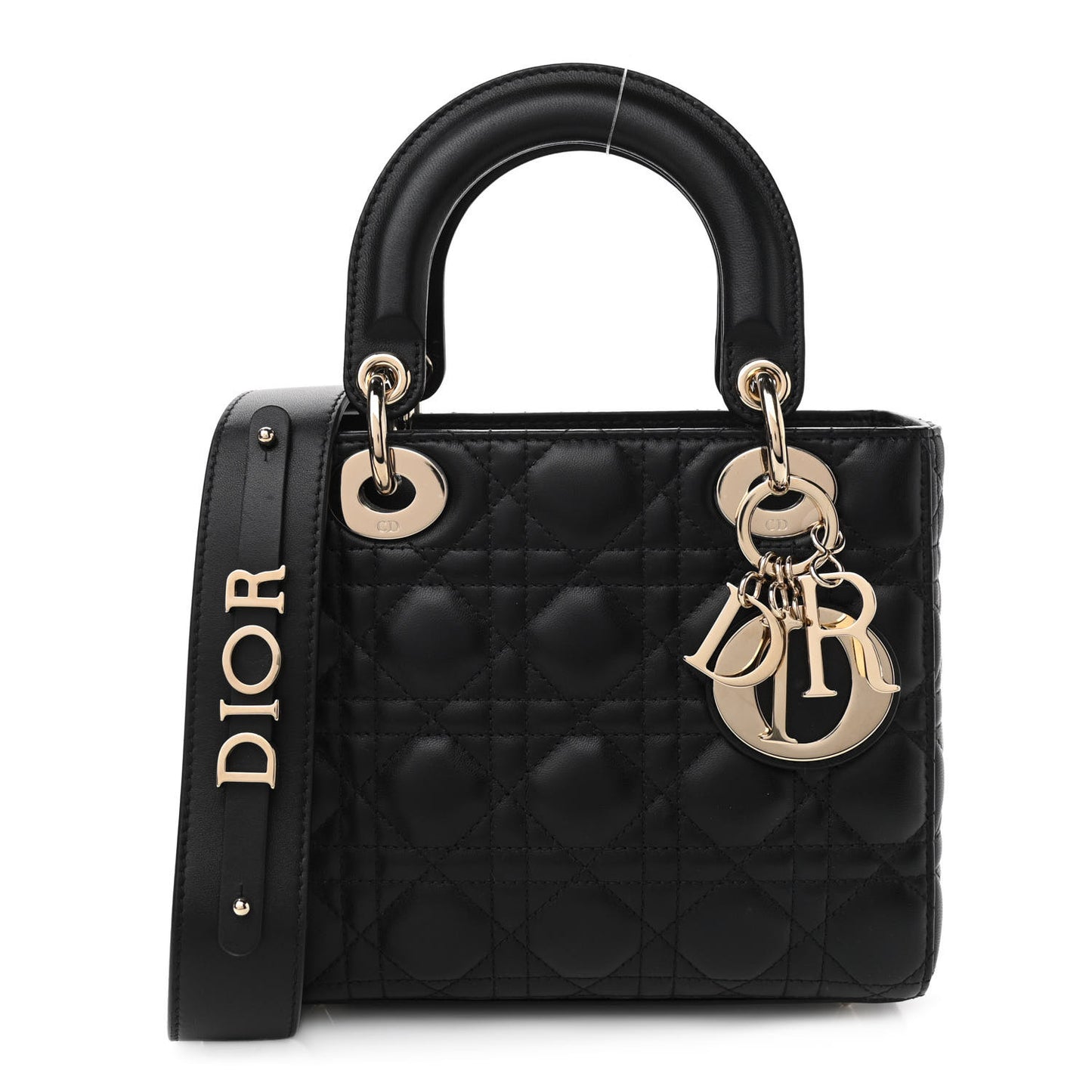 Lambskin Cannage Small My ABCDior Lady Dior Black