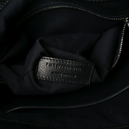 Saint Laurent Crinkled Calfskin Matelasse Monogram Medium Niki Shopper Tote Black 7 of 10