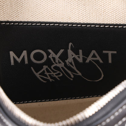 Moynat X KASING LUNG Calfskin Canvas M Labubu Boston Bag Black Multicolor 8 of 11