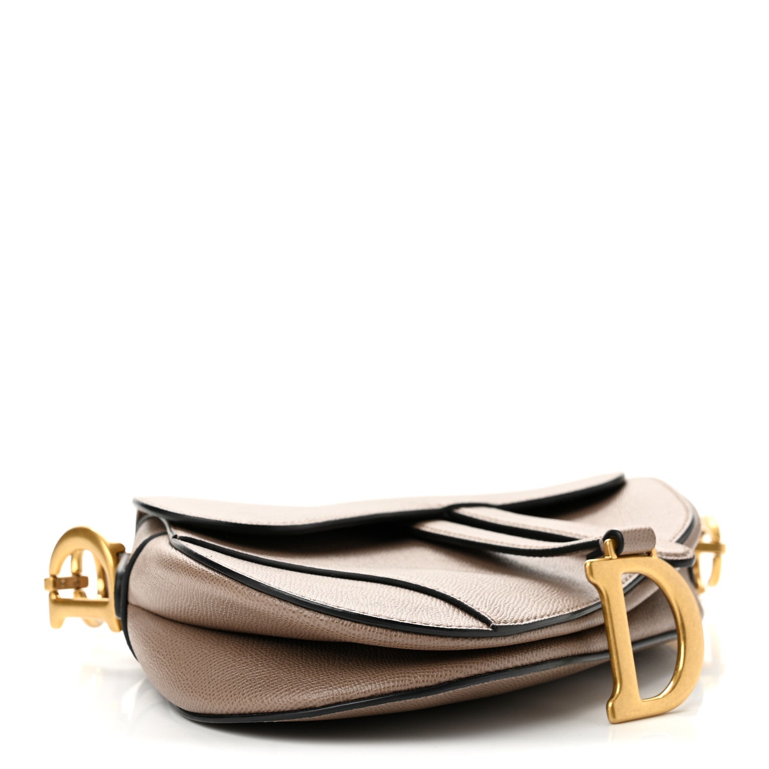 Christian Dior Grained Calfskin Saddle Bag Warm Taupe 4 of 12