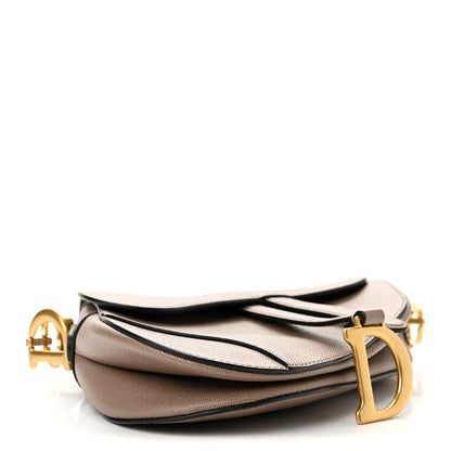 Christian Dior Grained Calfskin Saddle Bag Warm Taupe 4 of 12