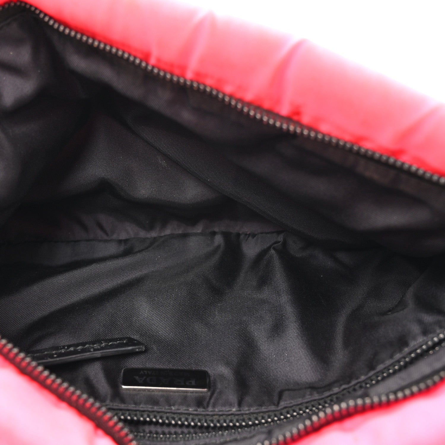 Prada Tessuto Nylon Soft Padded Crossbody Clutch Rosa Fluo 5 of 12
