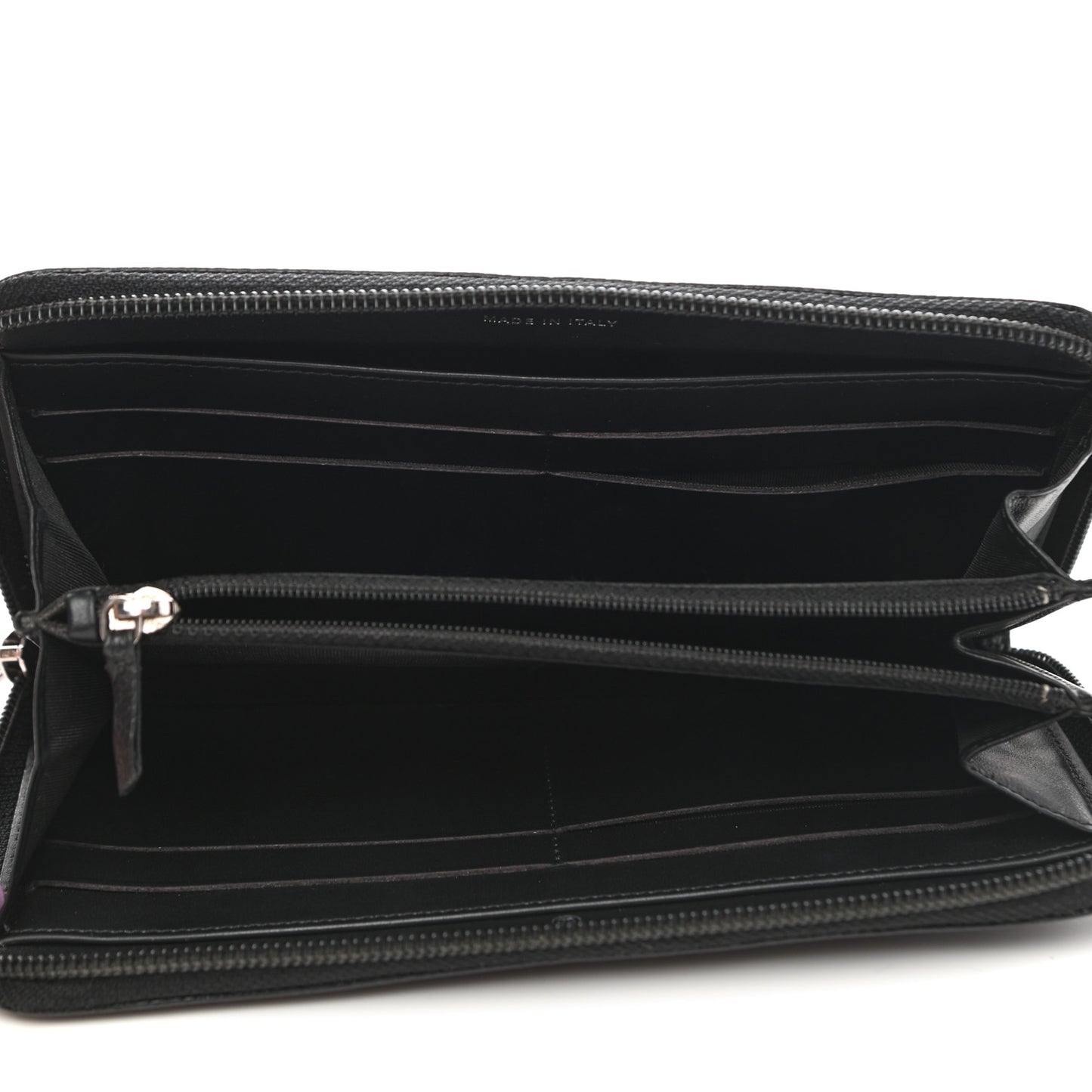 Caviar Large Timeless CC Zip Around Wallet Black
