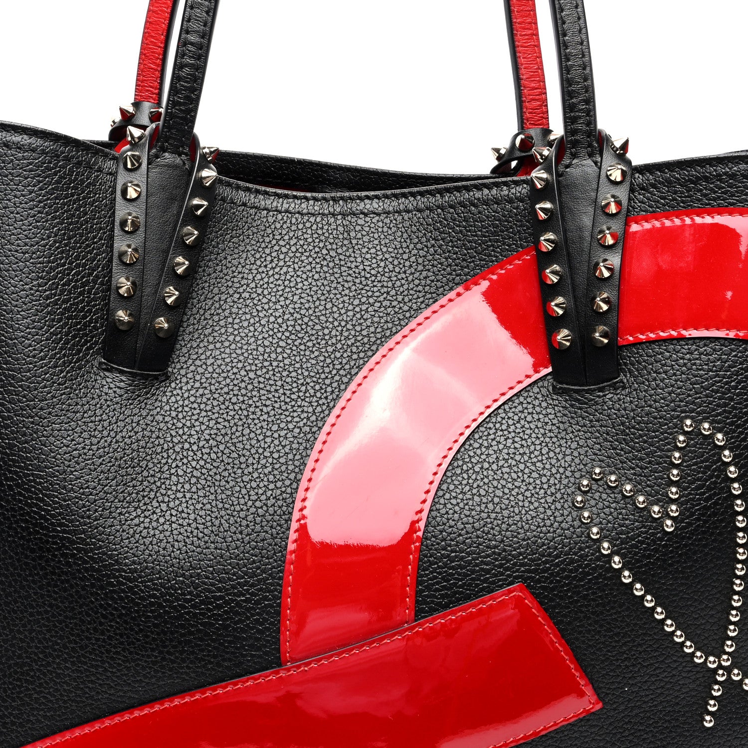 Christian Louboutin Calfskin Cabata Love Empire Paris Tote Black 8 of 10