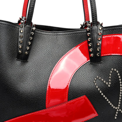 Christian Louboutin Calfskin Cabata Love Empire Paris Tote Black 8 of 10