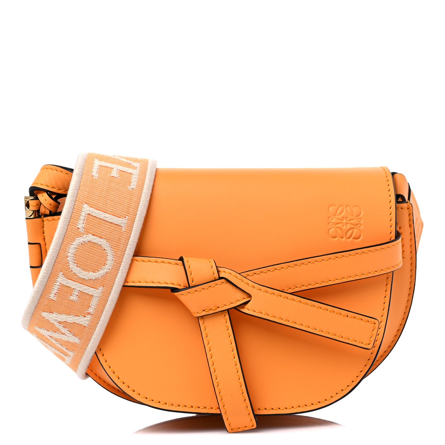 Loewe Calfskin Jacquard Mini Gate Dual Bag Mandarin 1 of 9