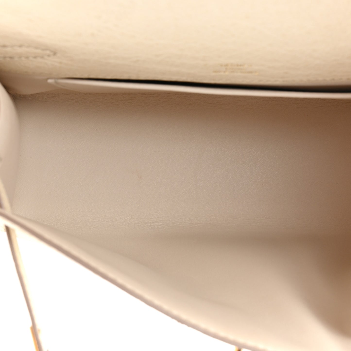 Ostrich Kelly Pochette Clutch Beton