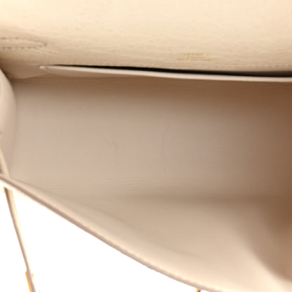Hermes Ostrich Kelly Pochette Clutch Beton 6 of 16