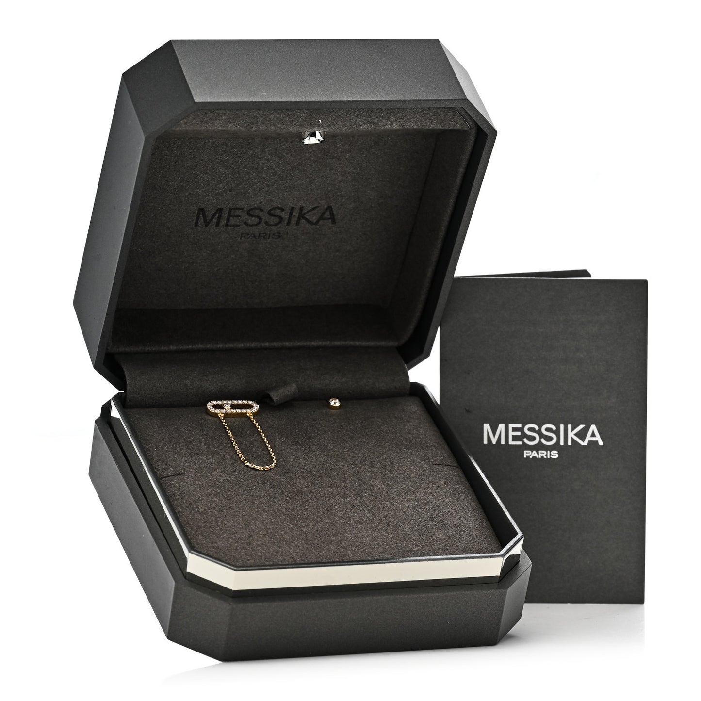 18K Yellow Gold Diamond Move Uno Chain and Stud Earrings