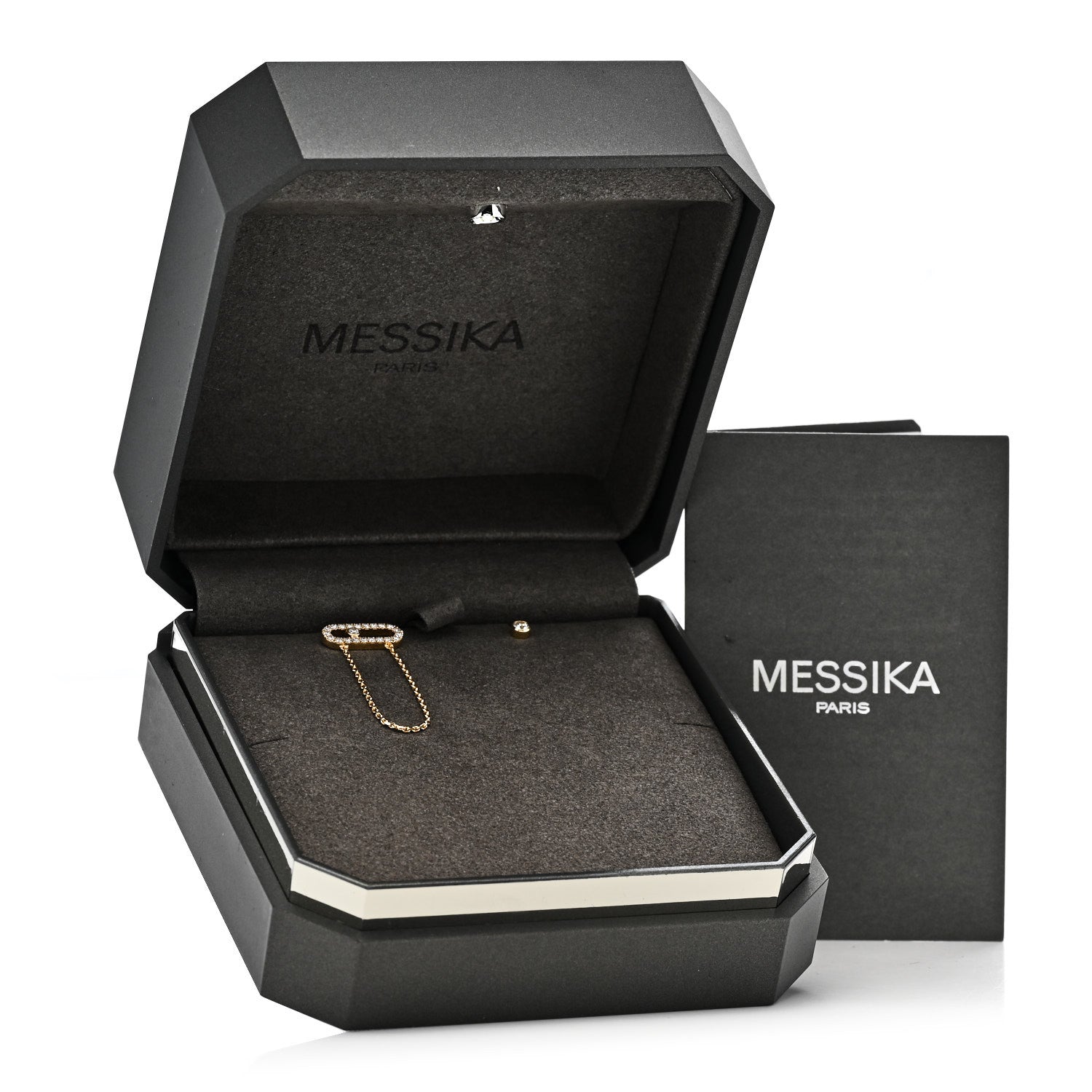Messika 18K Yellow Gold Diamond Move Uno Chain and Stud Earrings 5 of 5