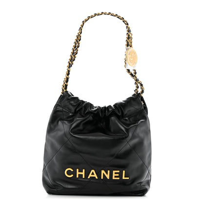 Chanel Shiny Calfskin Quilted Mini Chanel 22 Black 1 of 11