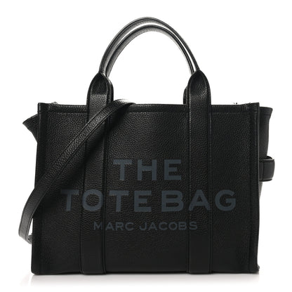 Marc Jacobs Grained Calfskin Medium The Tote Bag Black 1 of 9
