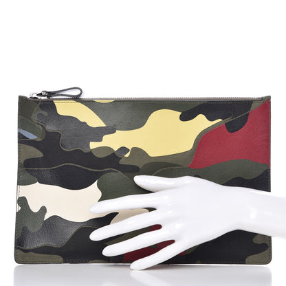 Valentino Garavani Nappa Canvas Camouflage Zip Pouch Multicolor 2 of 12