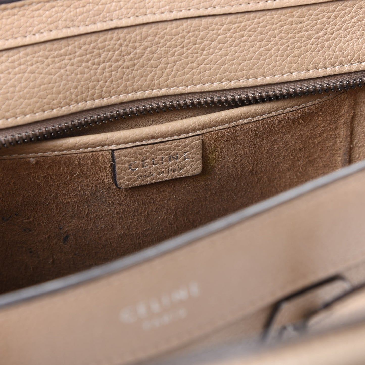 Drummed Calfskin Nano Luggage Dune