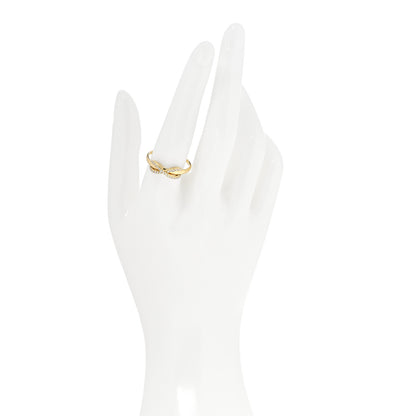 Tiffany 18K Yellow Gold Diamond Infinity Ring 58 8.5 2 of 5