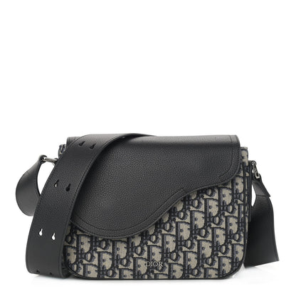 Christian Dior Oblique Saddle Messenger Beige Black 1 of 9