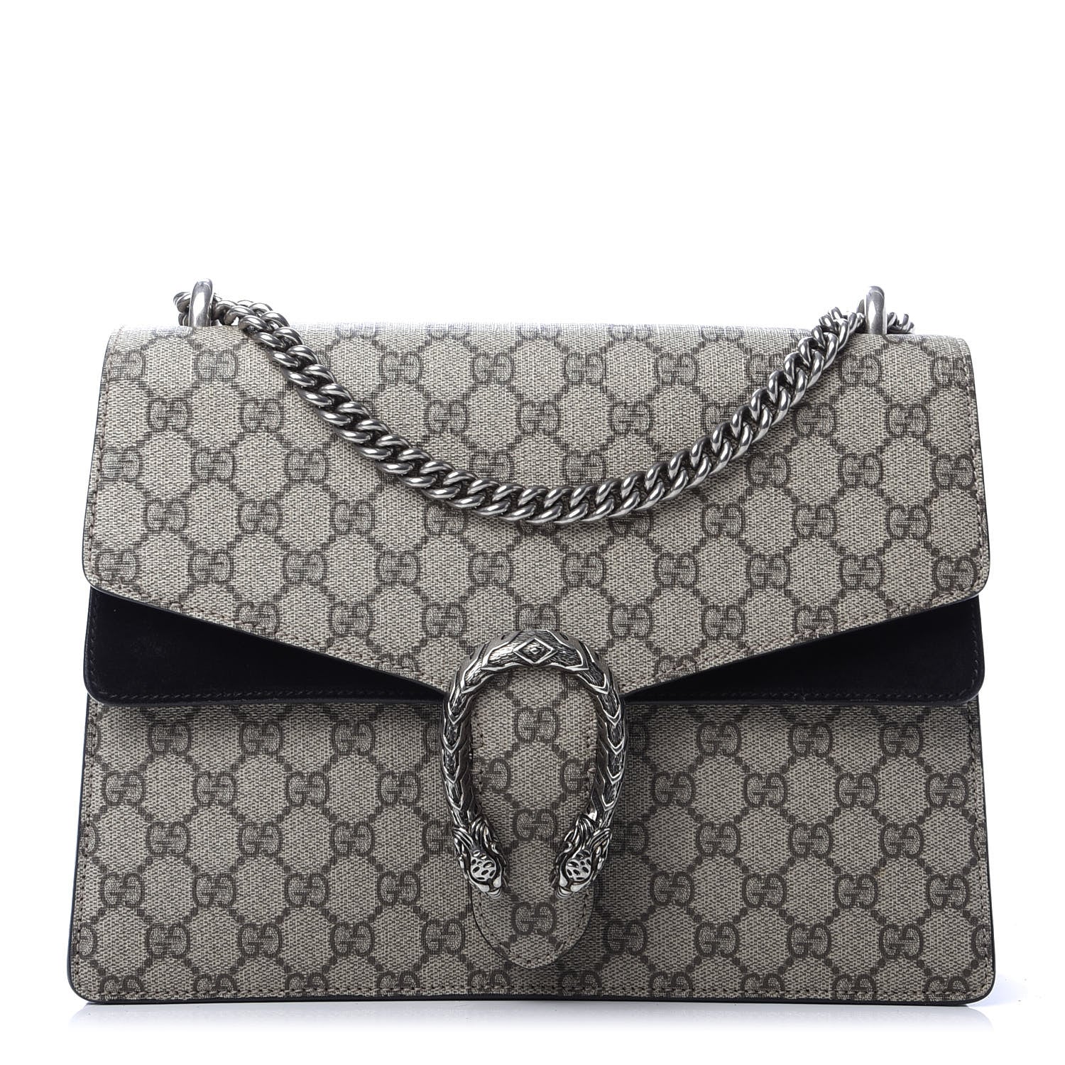 Gucci GG Supreme Monogram Medium Dionysus Shoulder Bag Black 1 of 13
