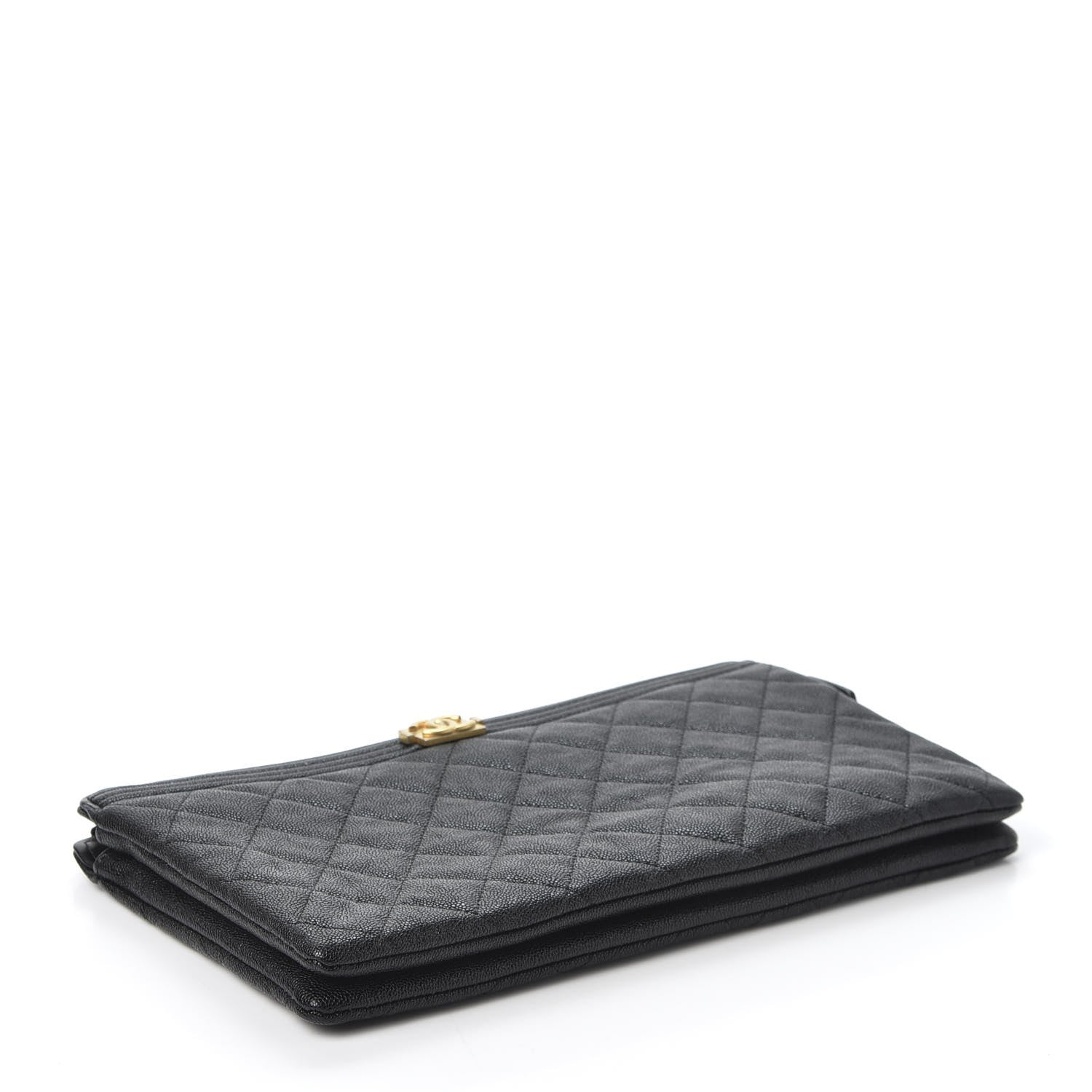 Chanel Caviar Quilted Small Zipped Boy Pouch Black 3 of 9