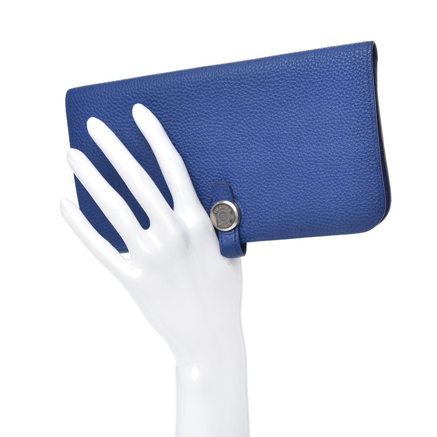 Togo Dogon Recto Verso Wallet Bleu Electrique