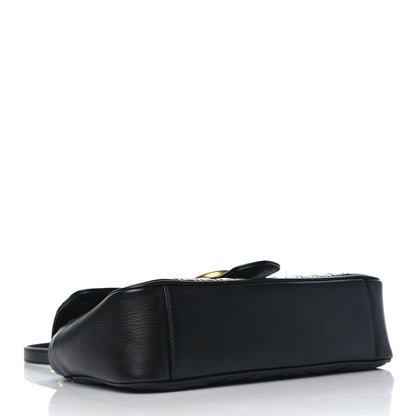 Gucci Calfskin Matelasse Small GG Marmont Shoulder Bag Black 4 of 9